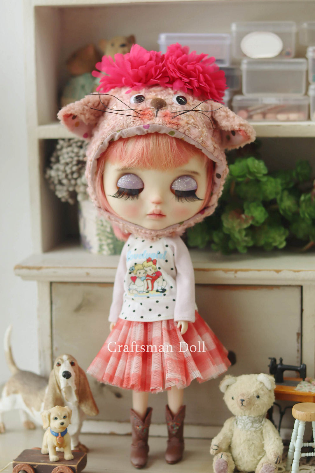 Blythe Hat/Pullip Hat/cat bonnet/B1031/