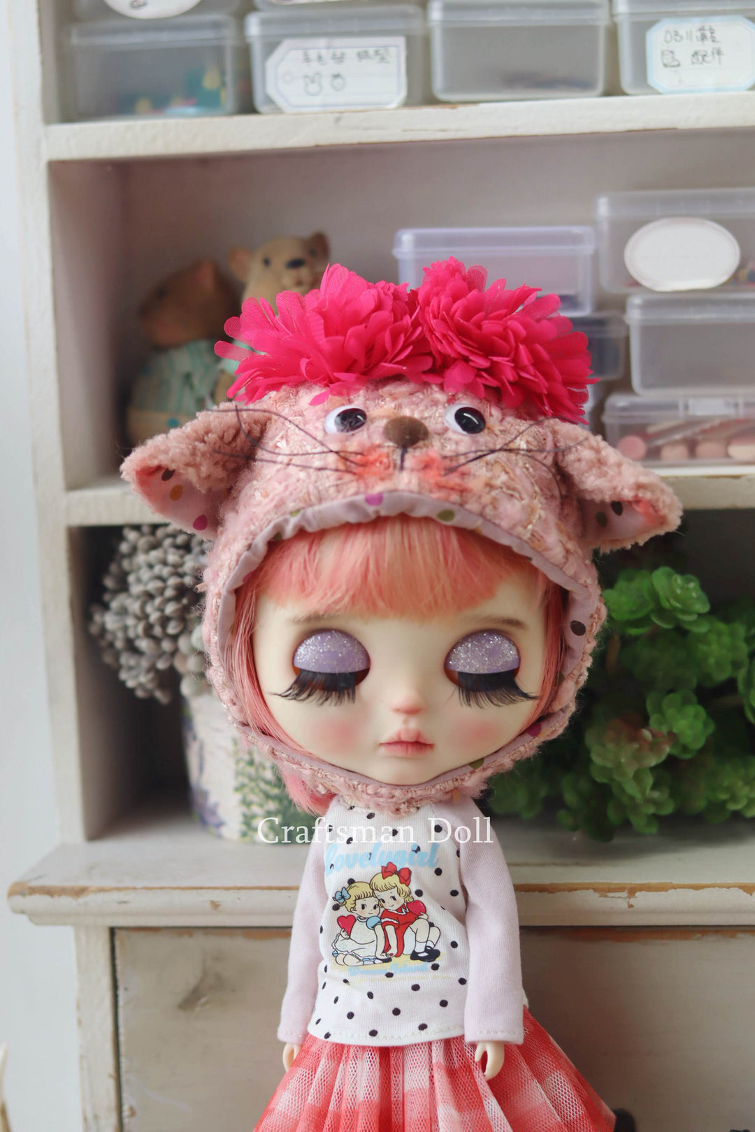 Blythe Hat/Pullip Hat/cat bonnet/B1031/