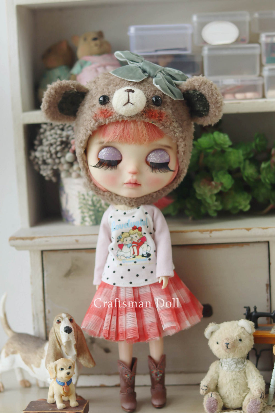 Blythe Hat/Pullip Hat/Bear bonnet/B1030/