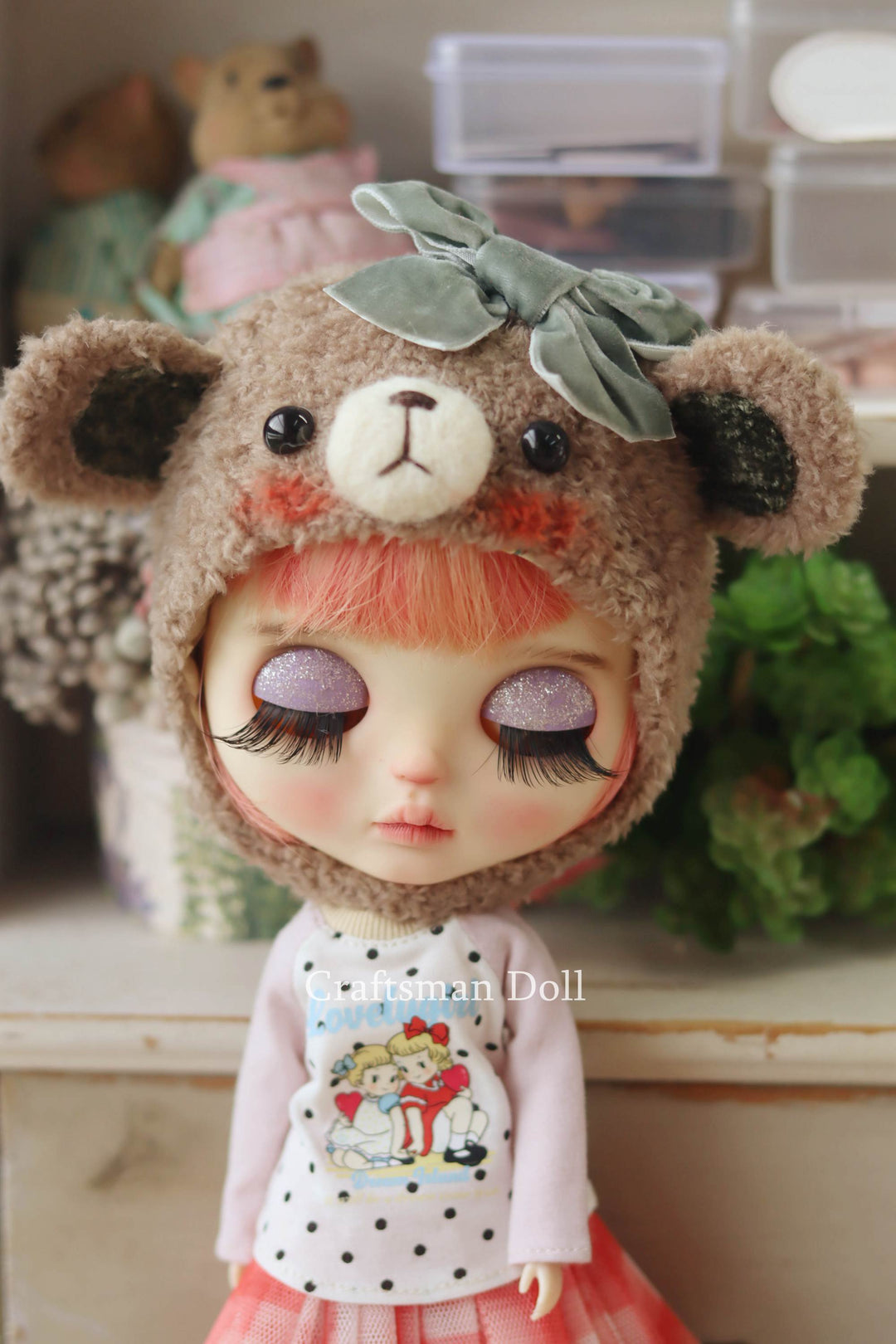 Blythe Hat/Pullip Hat/Bear bonnet/B1030/