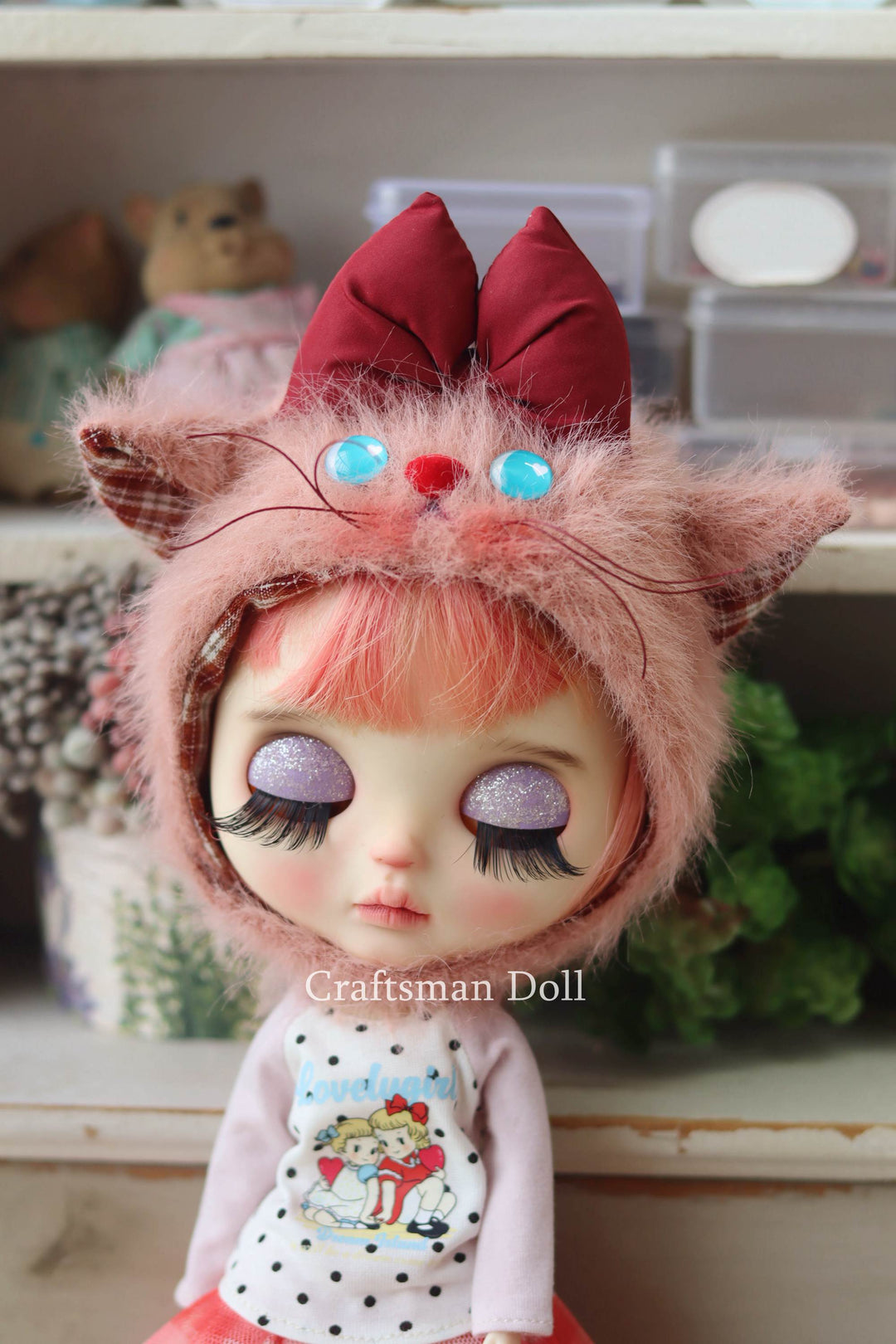 Blythe Hat/Pullip Hat/cat bonnet/B1032/