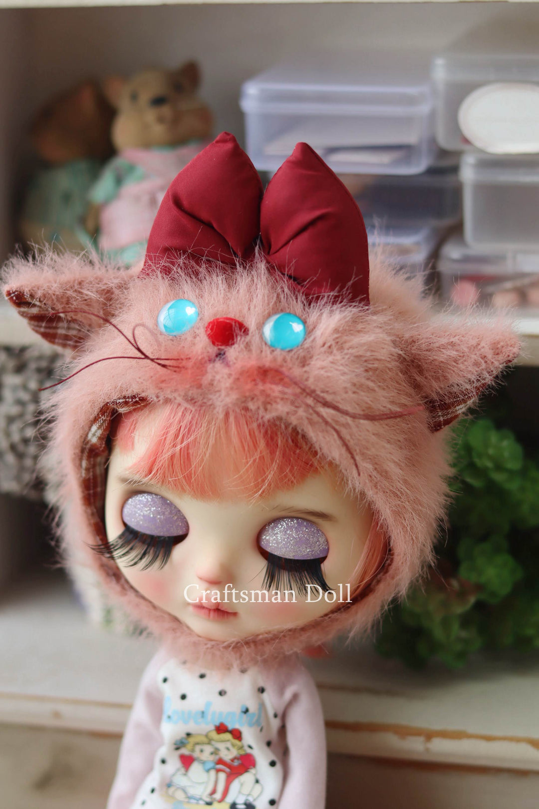 Blythe Hat/Pullip Hat/cat bonnet/B1032/