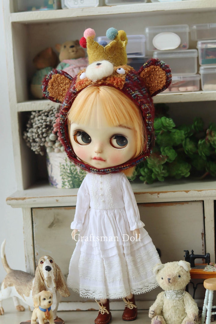 Blythe Hat/Pullip Hat/Bear bonnet/B1036/
