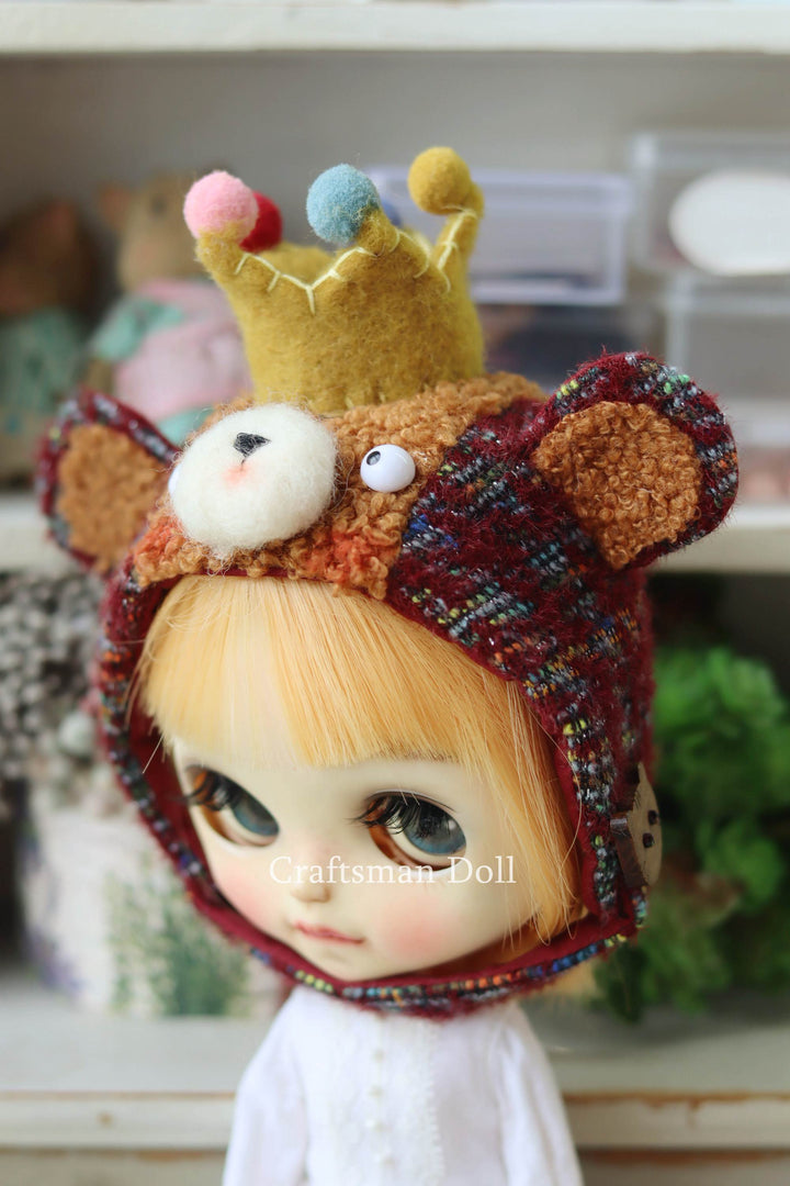 Blythe Hat/Pullip Hat/Bear bonnet/B1036/