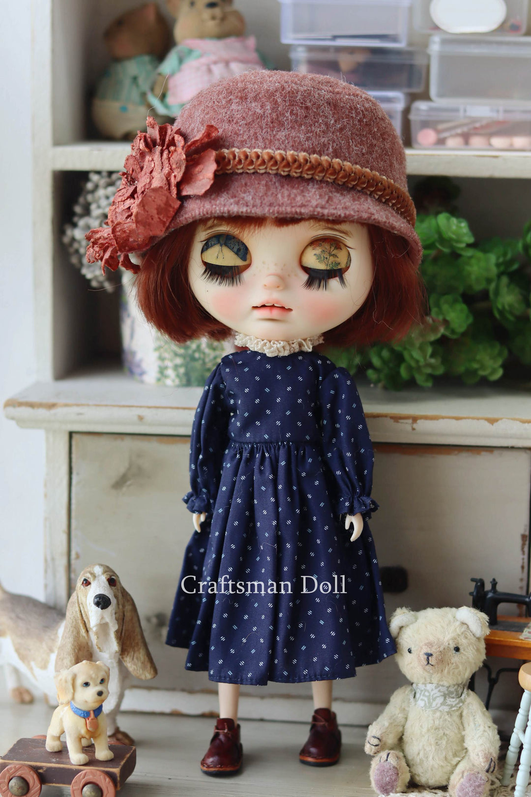Blythe Hat/Pullip Hat/cloche hat/B1038/