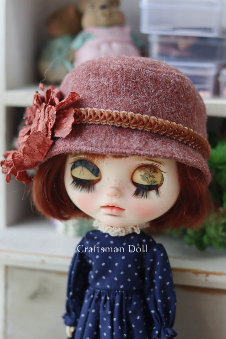 Blythe Hat/Pullip Hat/cloche hat/B1038/