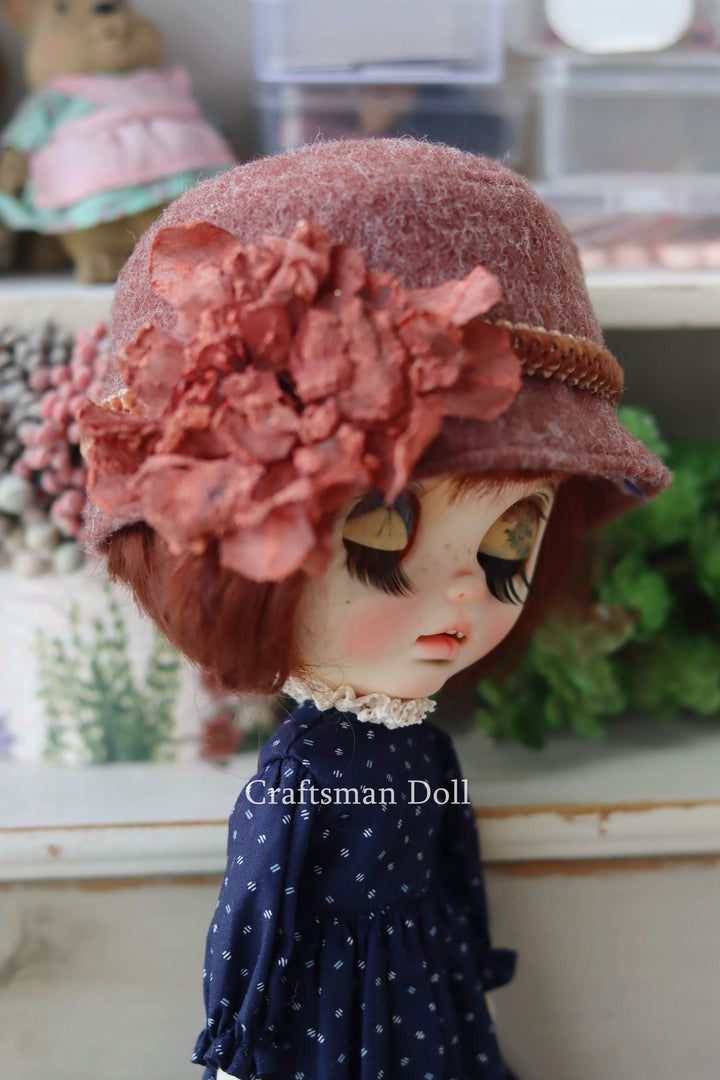 Blythe Hat/Pullip Hat/cloche hat/B1038/