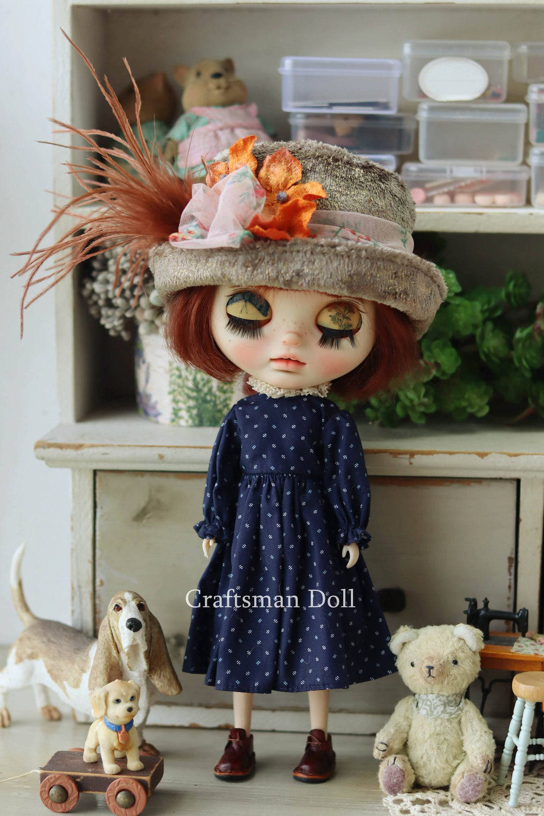 Blythe Hat/Pullip Hat/trilby hat/B1041/
