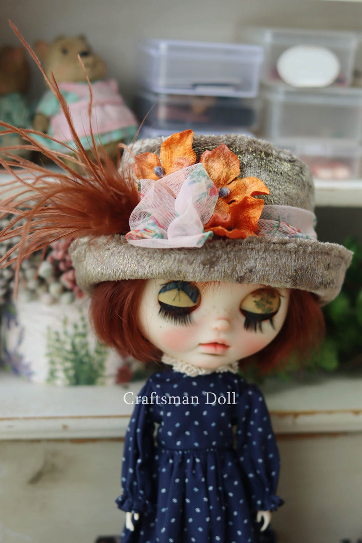 Blythe Hat/Pullip Hat/trilby hat/B1041/