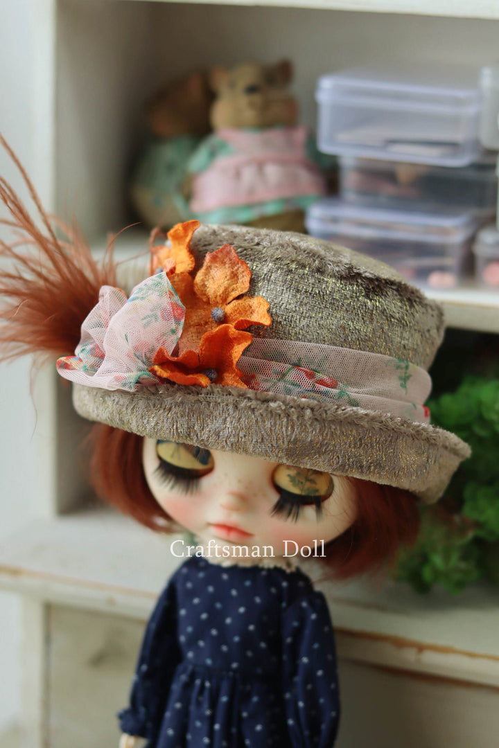Blythe Hat/Pullip Hat/trilby hat/B1041/