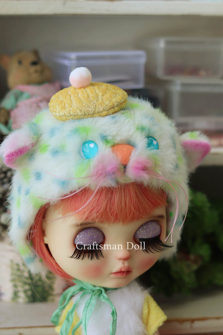 Blythe Hat/cat bonnet/B1070/