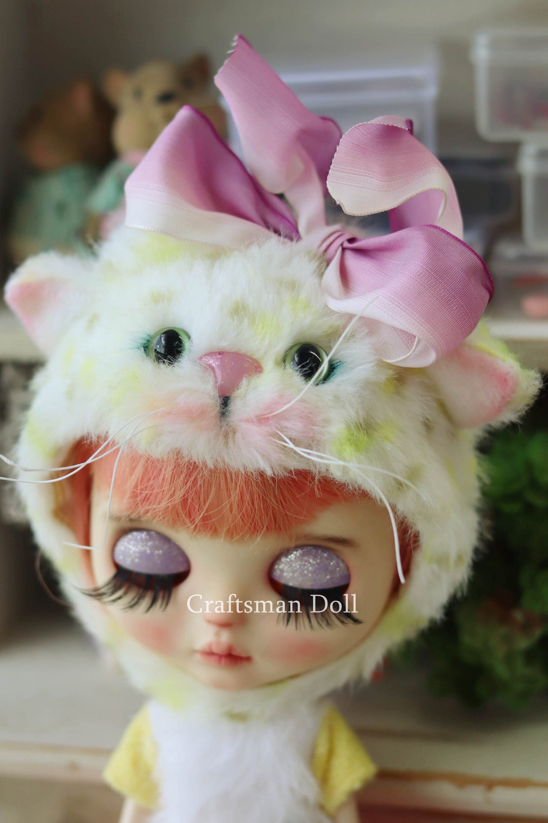 Blythe Hat/cat bonnet/B1077/