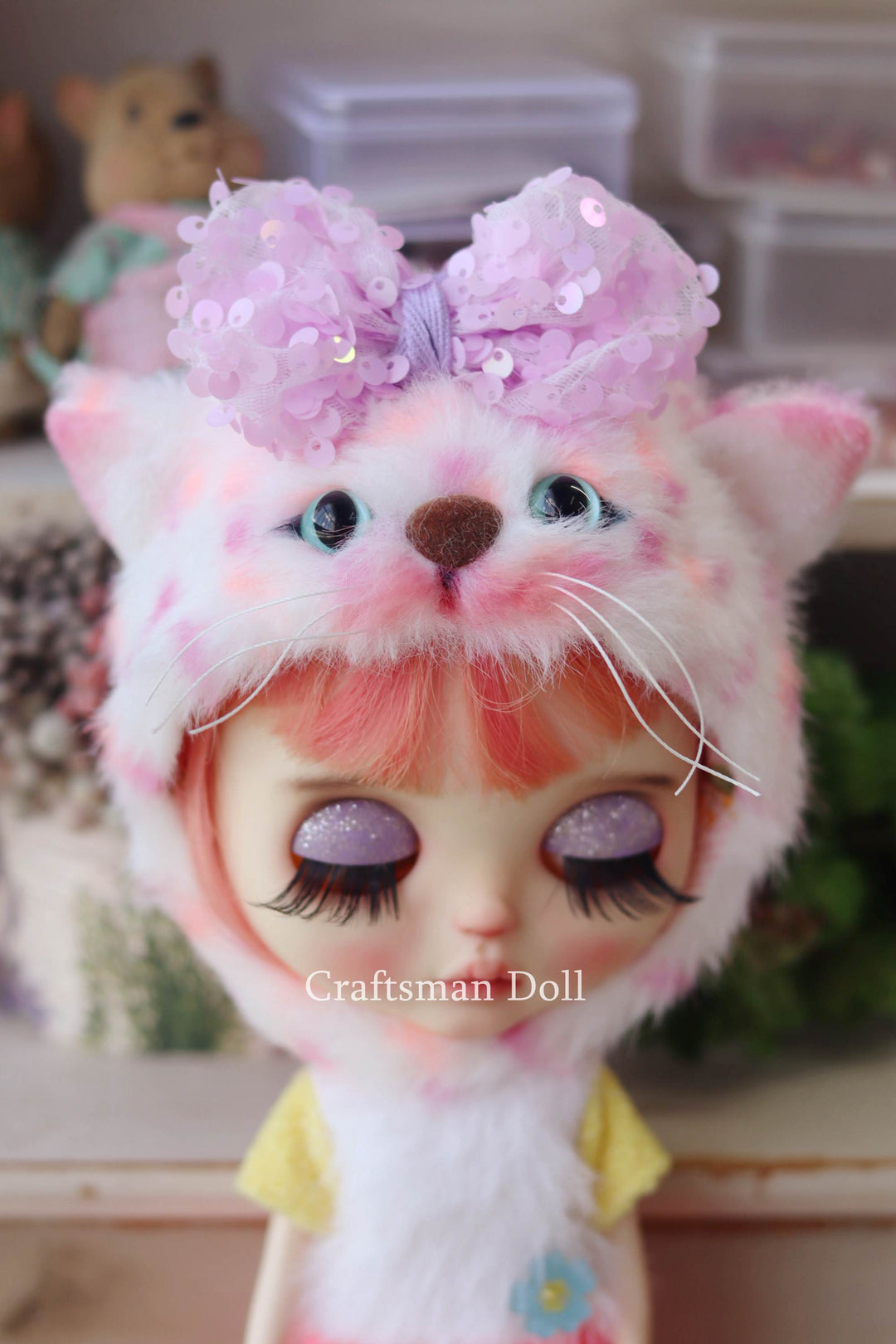 Blythe Hat/cat bonnet/B1071/