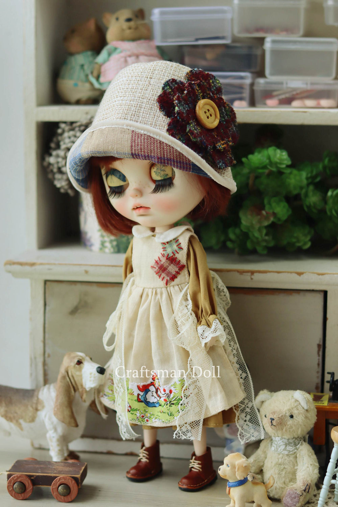 Blythe Hat/Pullip Hat/cloche hat/B1104/