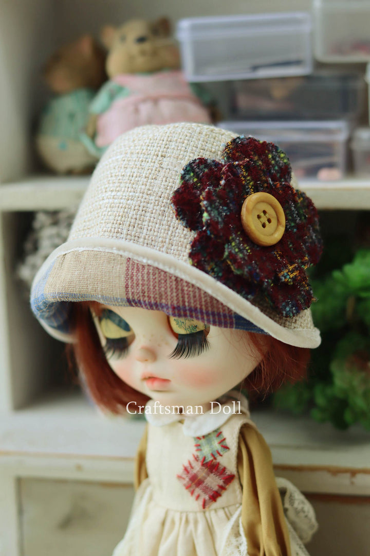 Blythe Hat/Pullip Hat/cloche hat/B1104/