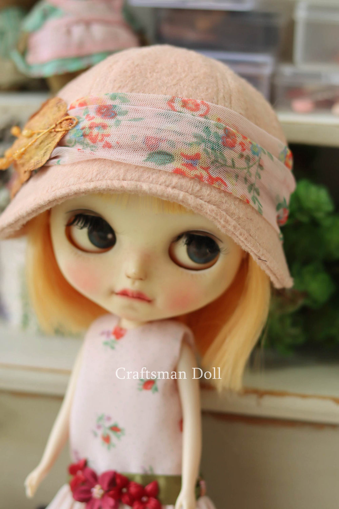 Blythe Hat/Pullip Hat/cloche hat/B1148/