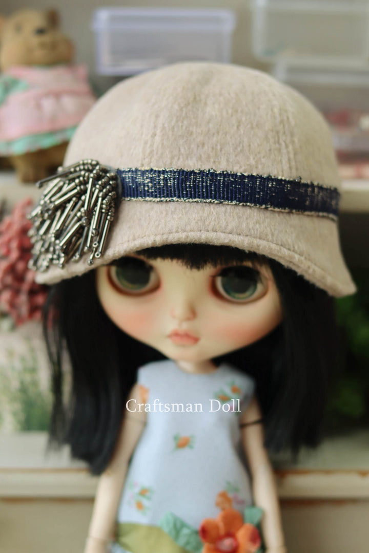 Blythe Hat/Pullip Hat/cloche hat/B1147/