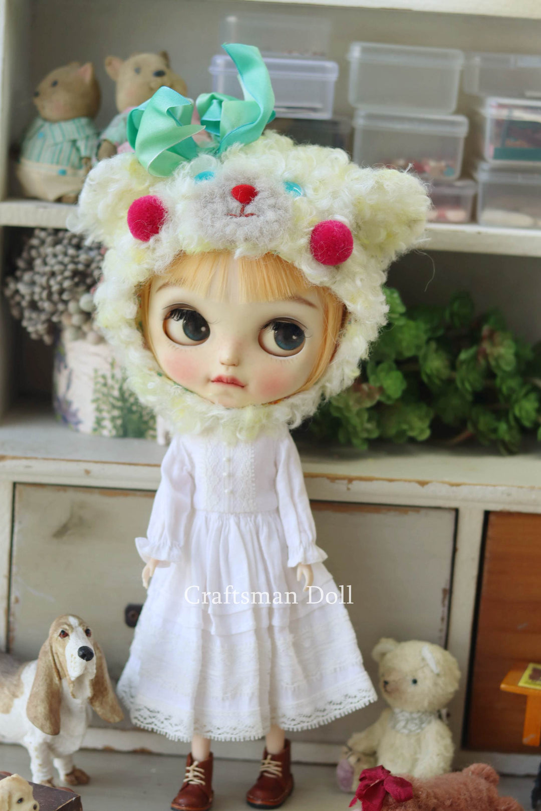 Blythe Hat/bear bonnet/B1205/