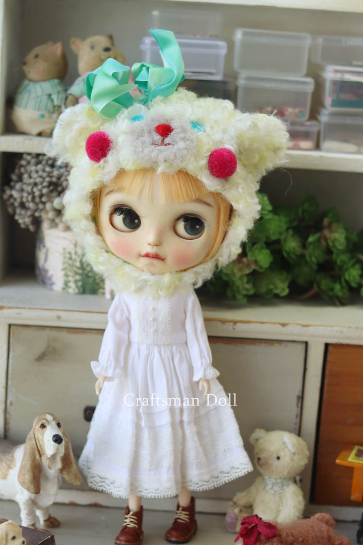 Blythe Hat/bear bonnet/B1205/