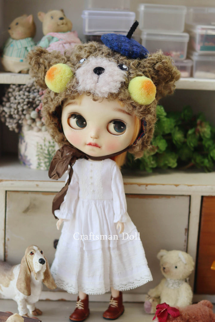 Blythe Hat/bear bonnet/B1203/
