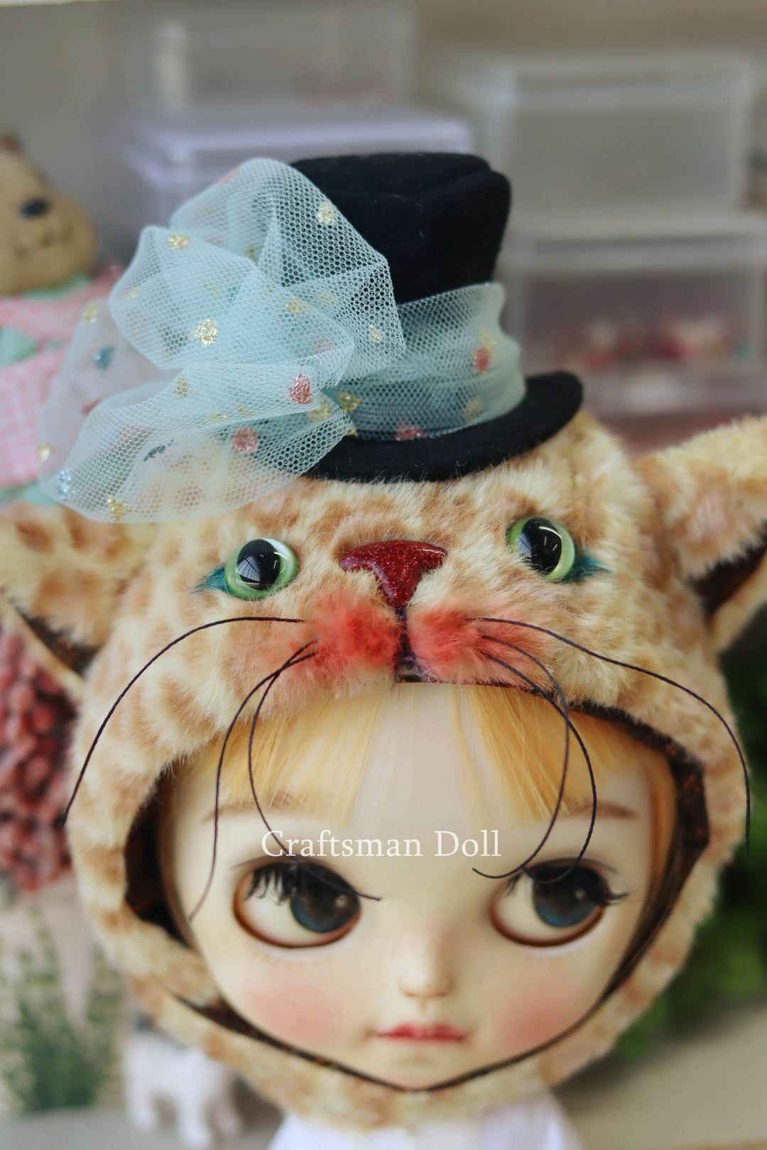 Blythe Hat/cat bonnet/B1209/
