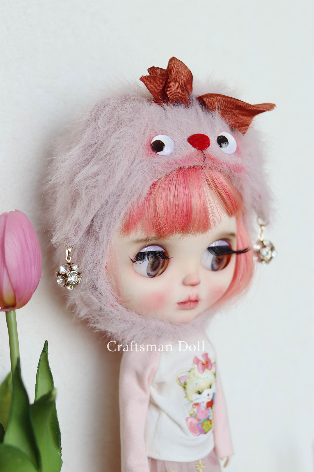 Blythe Hat/rabbit bonnet/B318/