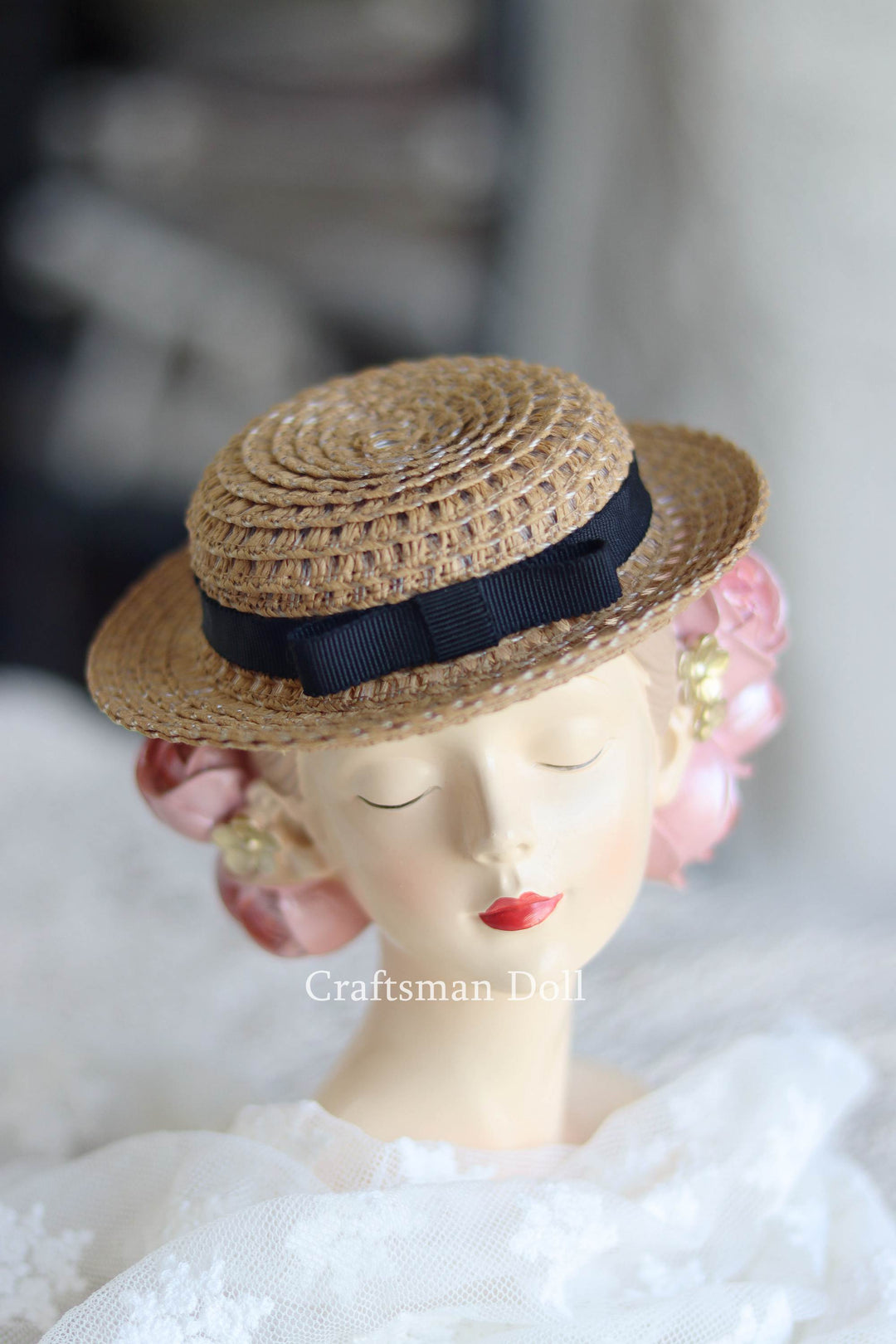 Blythe Hat/Pullip Hat/boater hat/043/