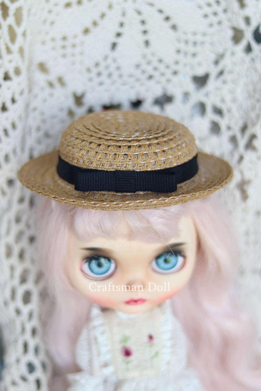 Blythe Hat/Pullip Hat/boater hat/043/