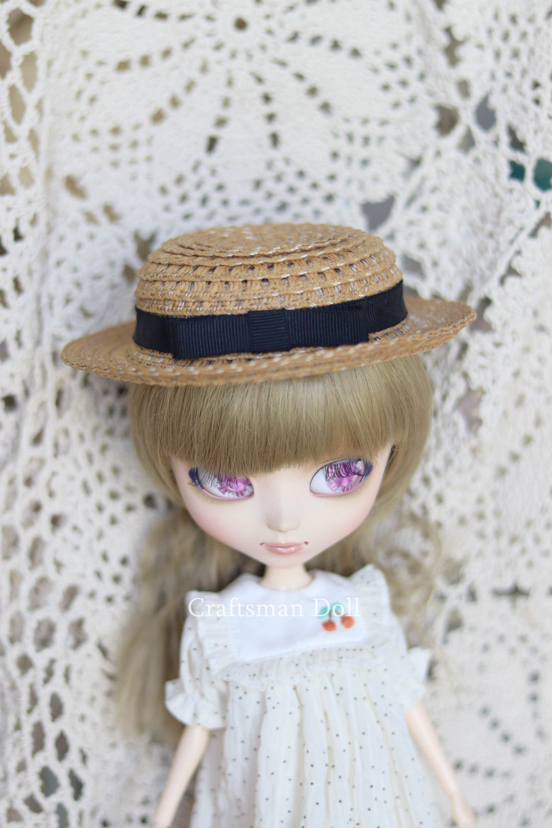 Blythe Hat/Pullip Hat/boater hat/043/